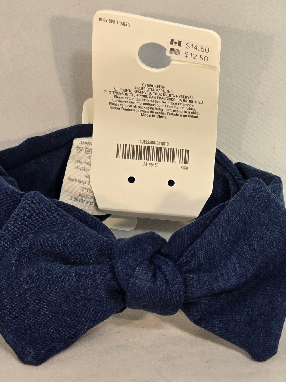 Gymboree Dark Blue Knotted Bow Headband